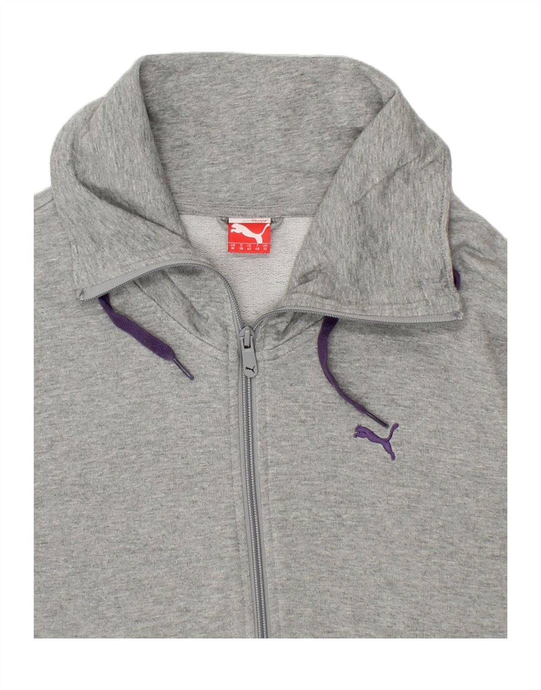 PUMA Womens Tracksuit Top Jacket UK 12 Medium  Grey Cotton Vintage Puma and Second-Hand Puma from Messina Hembry 