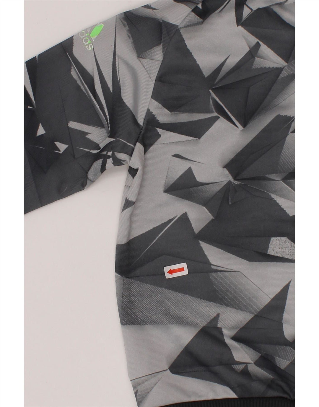 ADIDAS Boys MESSI Graphic Tracksuit Top Jacket 2-3 Years Grey Geometric