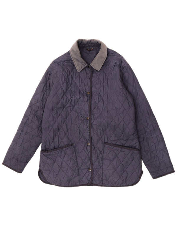 Barbour Veste matelassée pour femme UK 14 Large Bleu Marine Polyamide