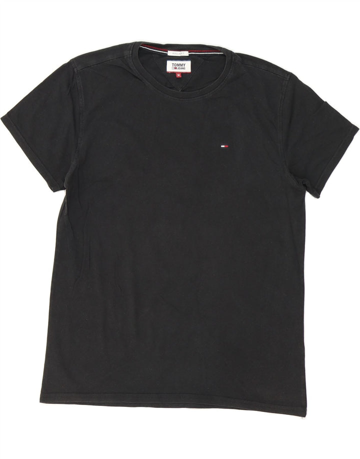 TOMMY HILFIGER Mens Regular Fit T-Shirt Top Medium Black Vintage Tommy Hilfiger and Second-Hand Tommy Hilfiger from Messina Hembry 