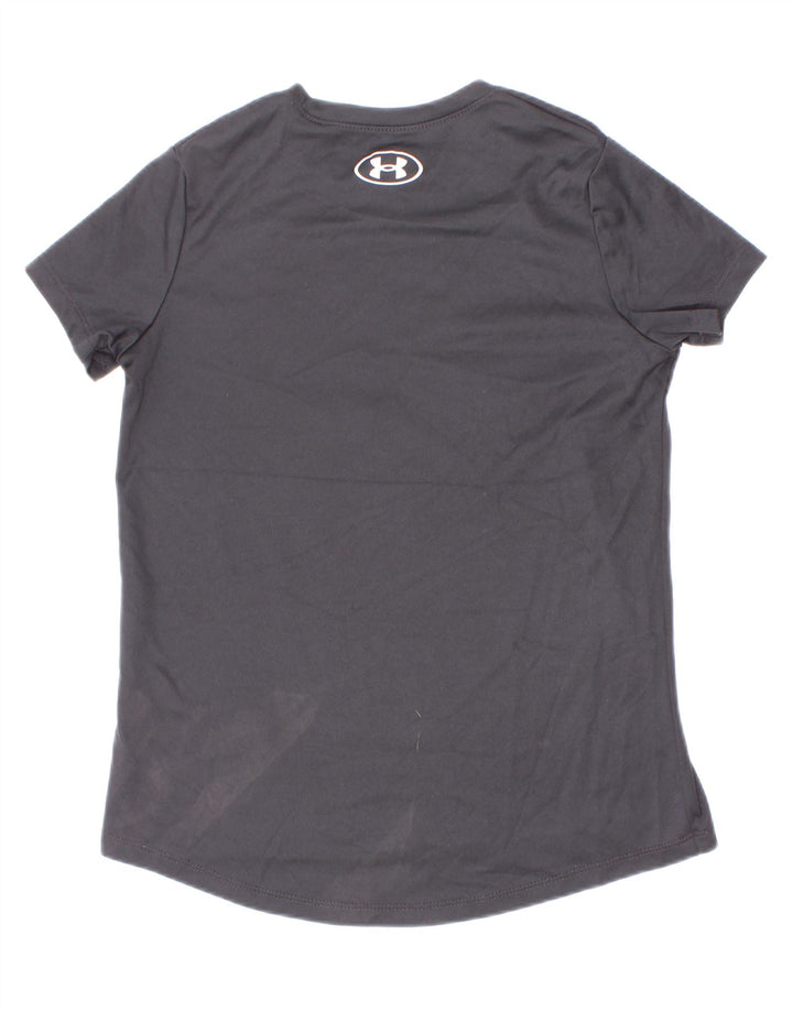 Under Armour Boys Graphic T-Shirt Top 7-8 Years Small Grey Polyester