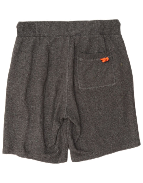 Pantaloncini sportivi grafici da uomo Superdry piccoli in cotone grigio