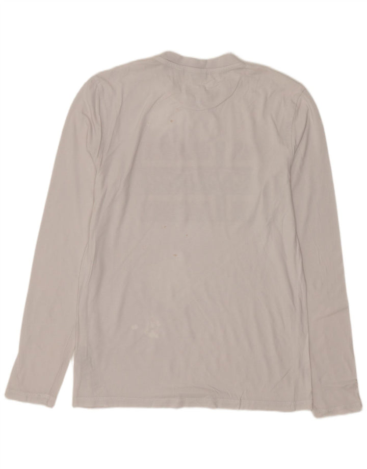 NAPAPIJRI Haut graphique à manches longues pour homme en coton blanc moyen
