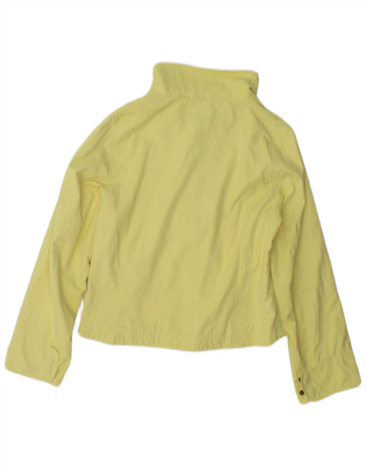 Carrera Womens Tracksuit Top Jacket UK 12 Medium Yellow Cotton