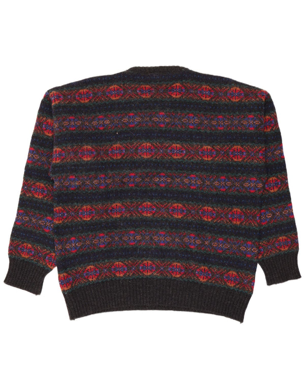 Maglione maglione girocollo da uomo Pringle taglia 42 grande Fair Isle multicolore