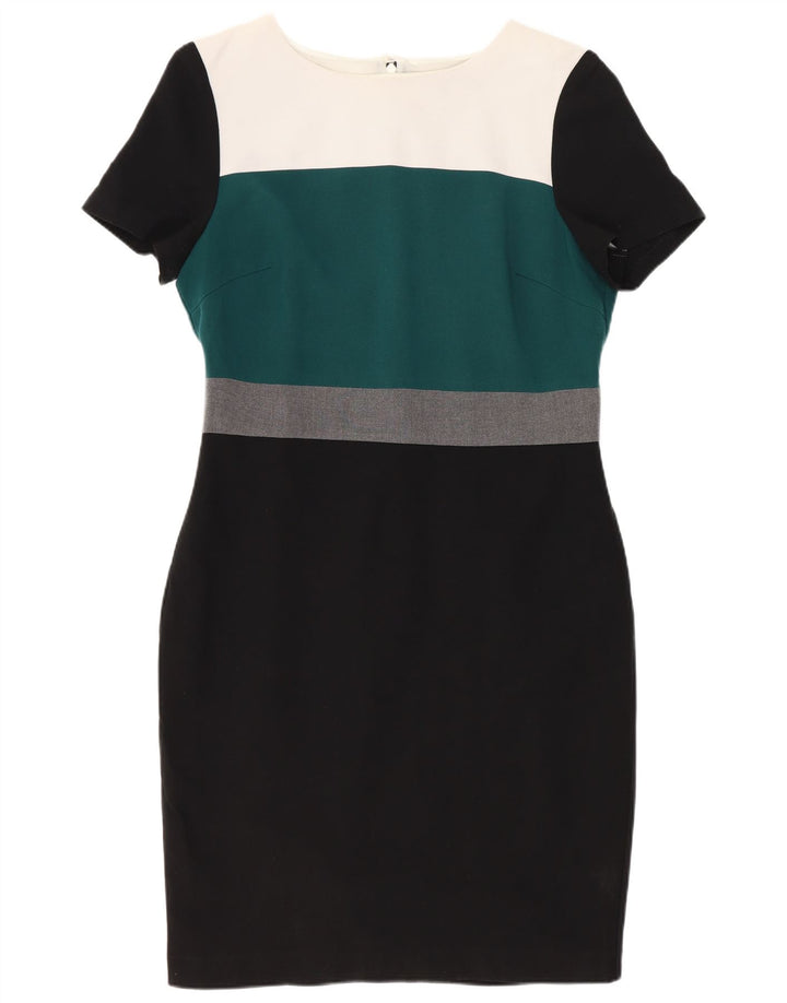 Marks & Spencer Womens Sheath Dress UK 12 Medium Multicoloured Colourblock