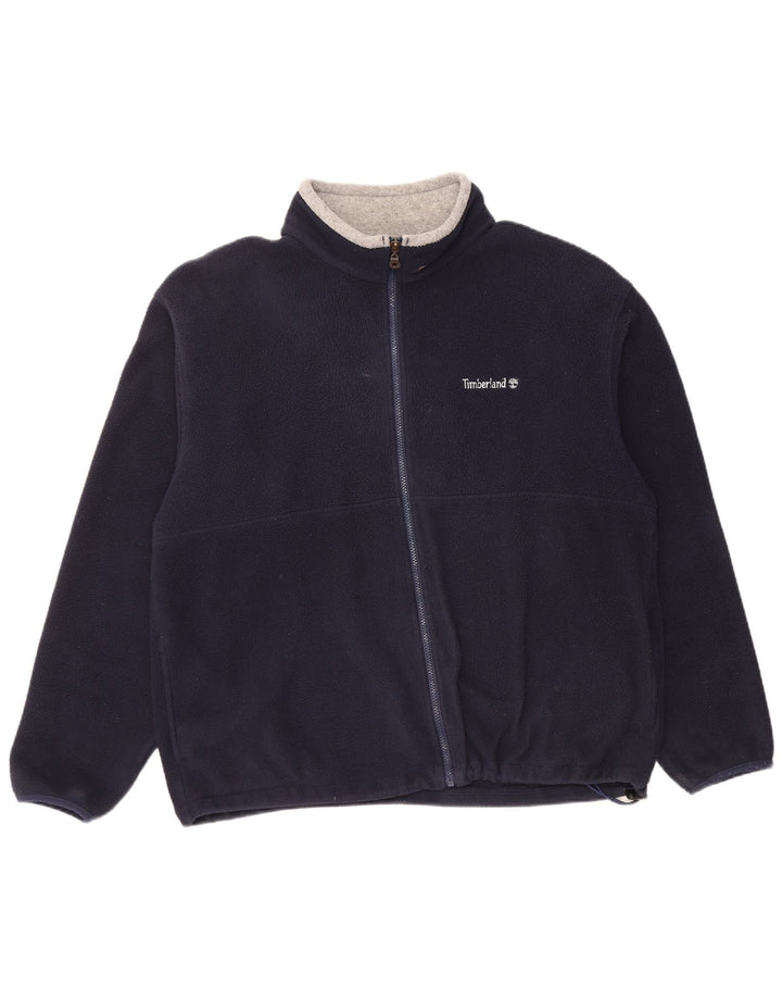 Timberland Mens Polartec Fleece Jacket UK 40 Large Navy Blue Polyester