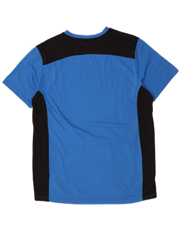 Puma Mens Graphic T-Shirt Top Large Blue Colourblock Polyester Sports
