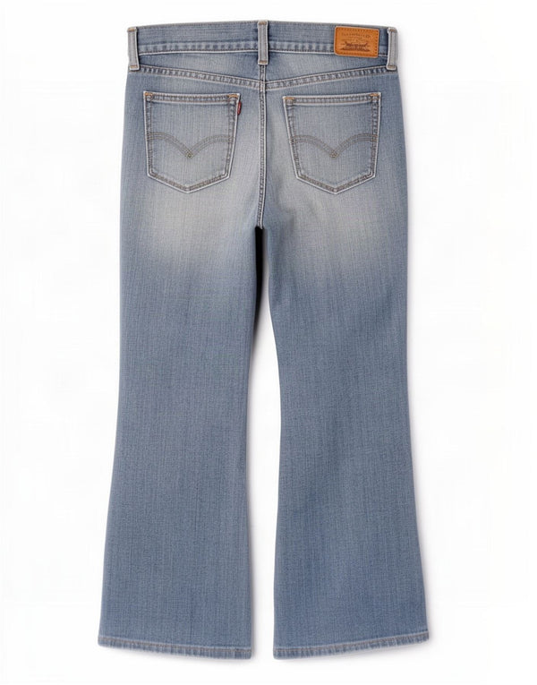 Levi's Donna 522 Jeans Bootcut Ultra Bassi US 4 Small W27 L28 Cotone Blu