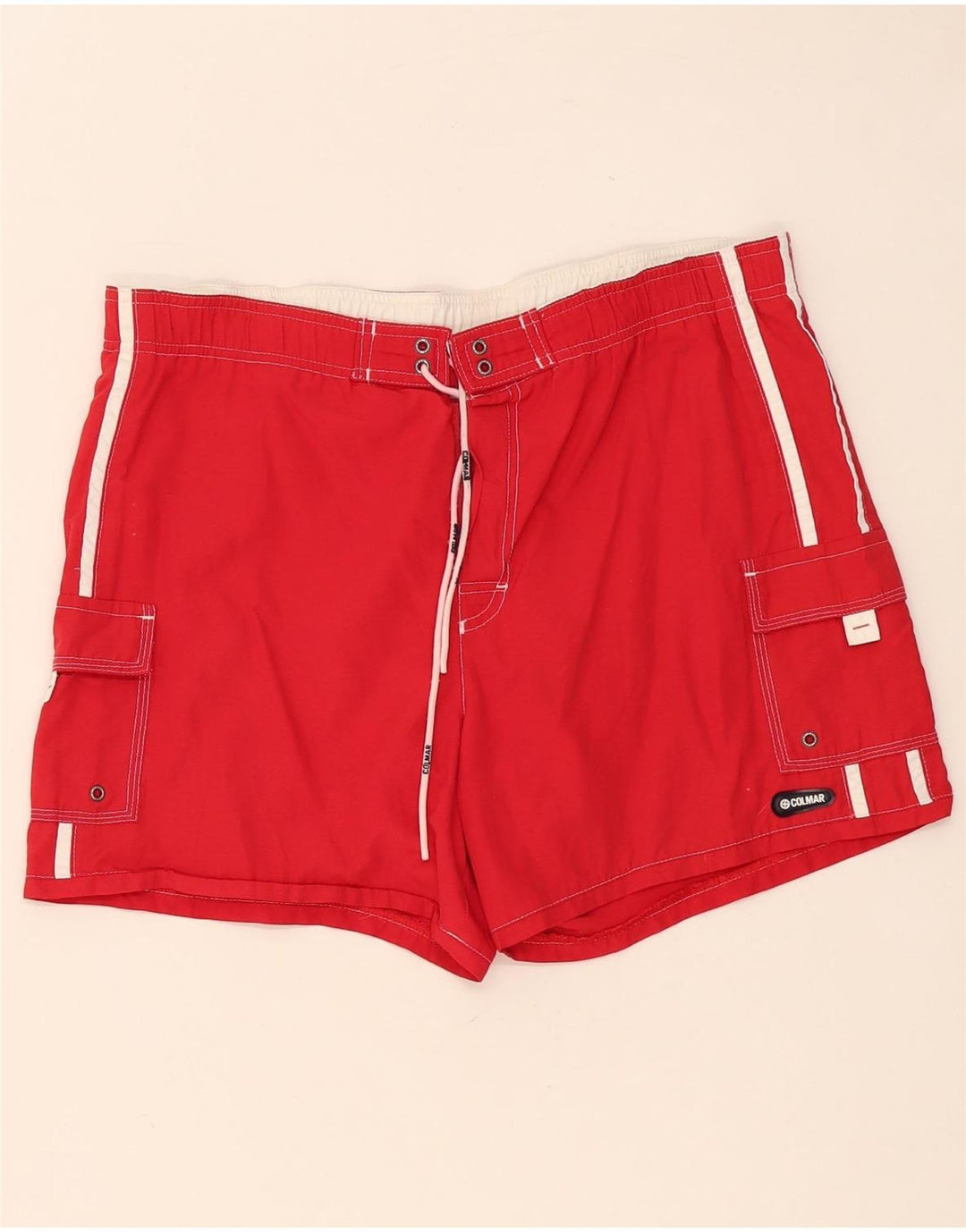 Pantaloncini da bagno uomo Colmar IT 50 Large rosso color block in poliammide