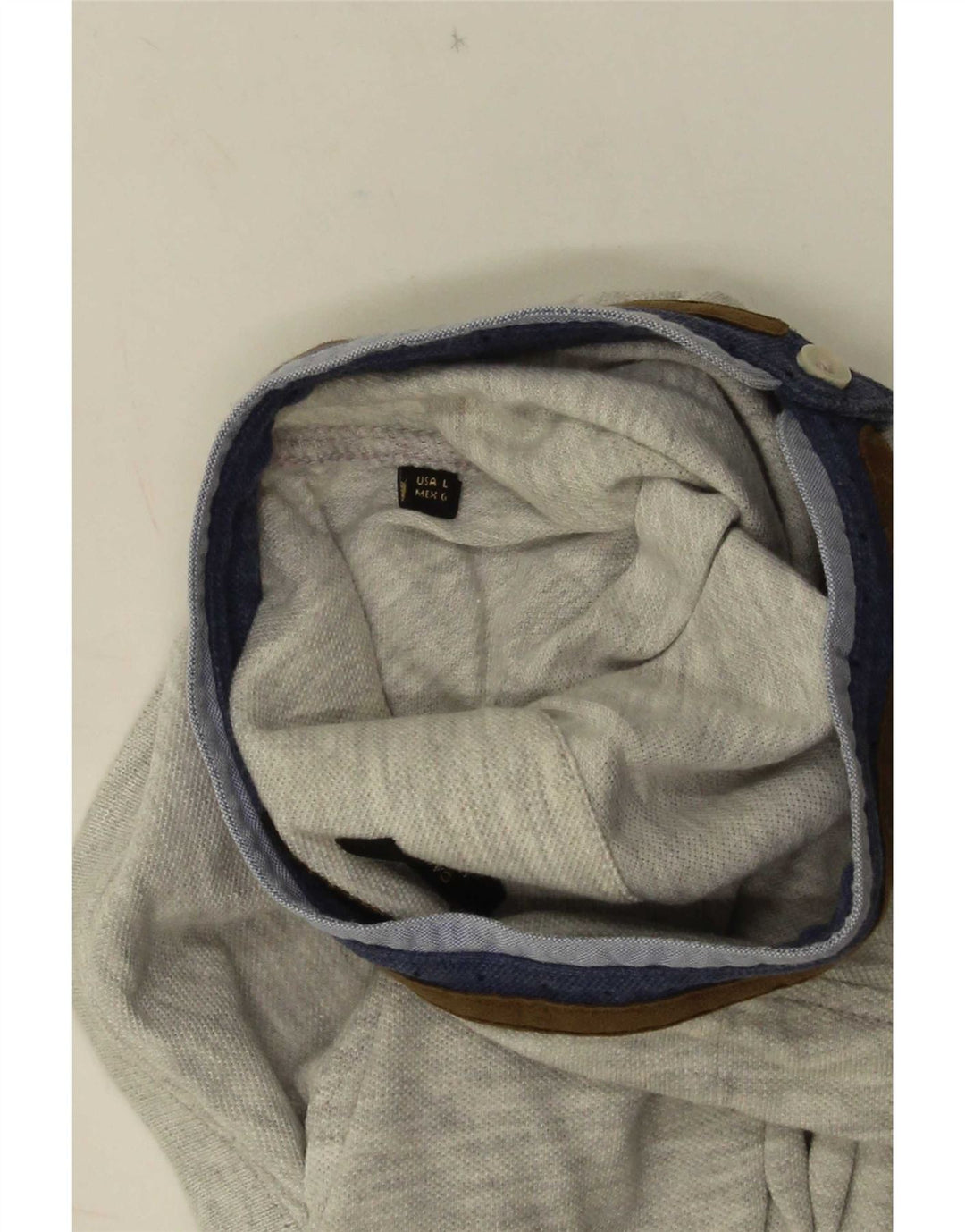 Massimo Dutti Polo Homme Large Gris Rayé