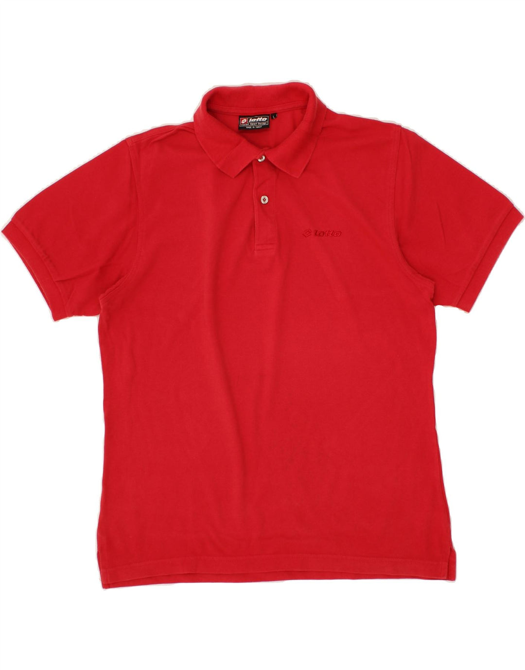 LOTTO Mens Polo Shirt Large Red Cotton Vintage Lotto and Second-Hand Lotto from Messina Hembry 