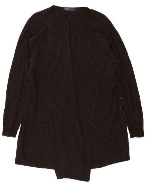 Marks & Spencer Damen Longline Open Cardigan Pullover UK 18 XL Schwarz