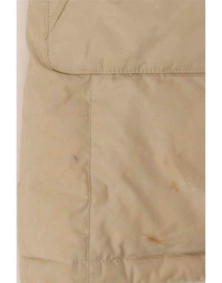 Fila Womens Polstret Frakke UK 14 Large Beige Polyester