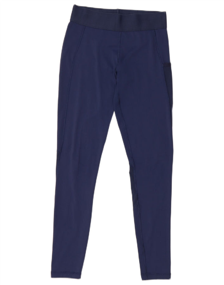 Adidas Womens Leggings UK 8/10 Small Navy Blue