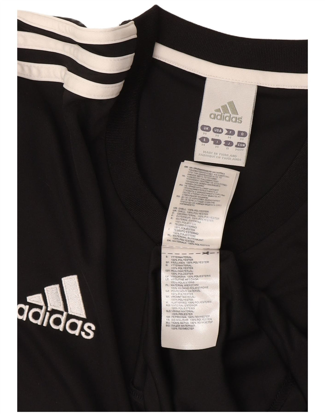 T-shirt Adidas Climalite da uomo, media, in poliestere nero
