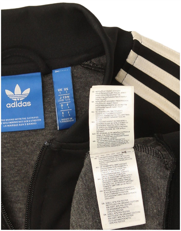 Adidas Veste de survêtement pour homme Large Noir Polyester