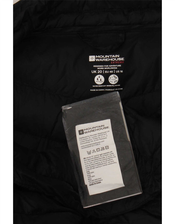 Mountain Warehouse Womens Padded Jacket UK 20 2XL Black Nylon