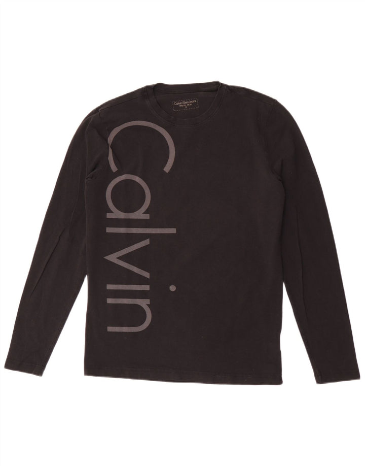 Calvin Klein Jeans Mens Graphic Top Long Sleeve Small Black