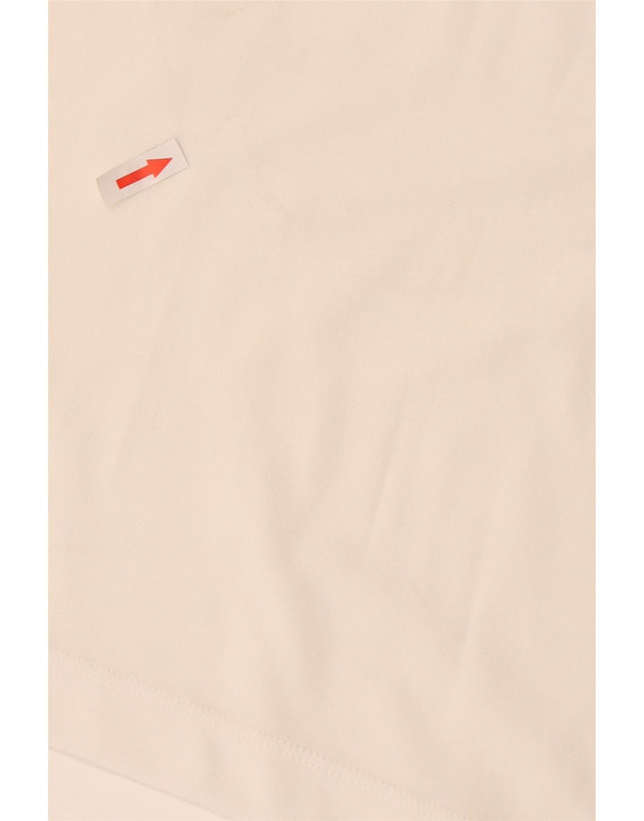 Killer Loop Mens Zip Neck T-Shirt Top XL White Polyester