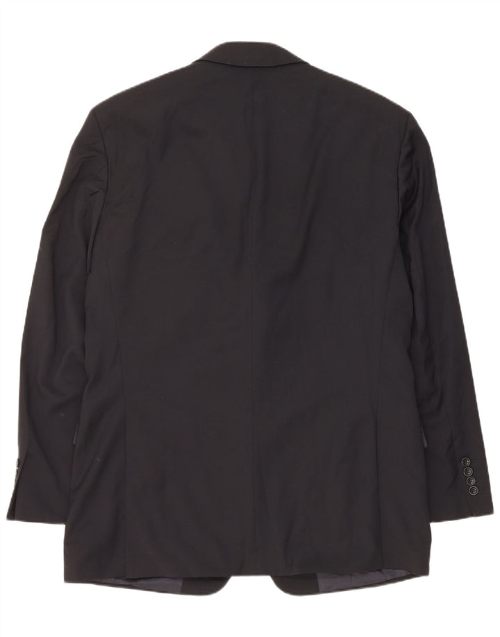 Hugo Boss Mens 3 Button Blazer Jacket EU 50 Large Navy Blue Virgin Wool