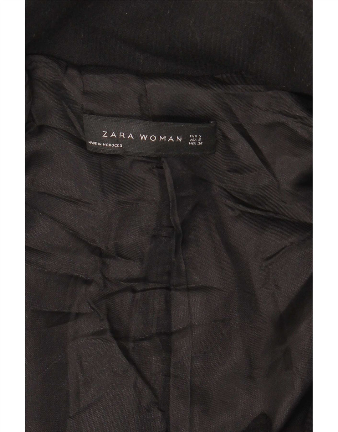 Zara Womens Overcoat UK 10 Small Black