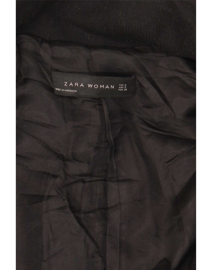 Zara Womens Overcoat UK 10 Small Black