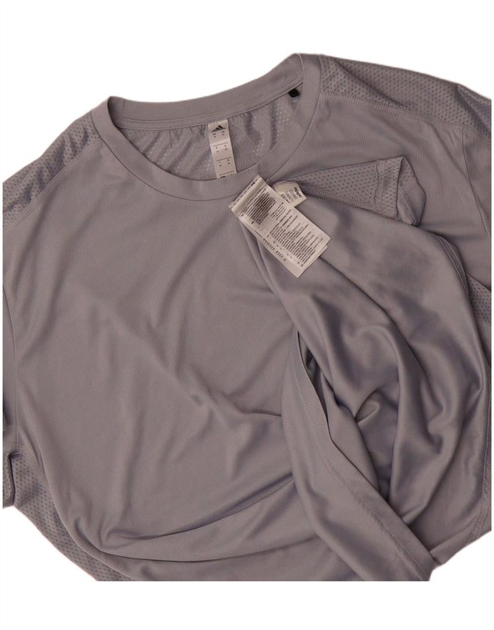 ADIDAS Mens Aeroready T-Shirt Top Medium Grey Polyester