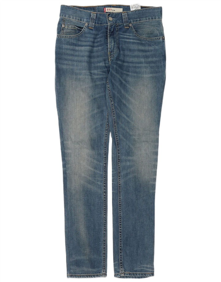 Levi's Womens 511 Slim Jeans W32 L34 Blue Cotton