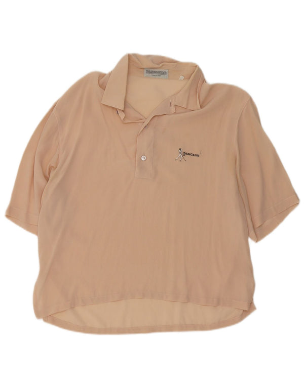 Pancaldi & B Mens Short Sleeve Shirt Size 15 1/2 39 Medium Beige
