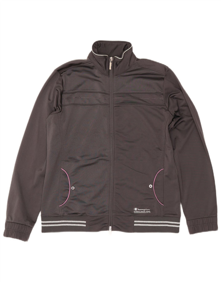 CHAMPION Dame træningsdragt Topjakke UK 14 Medium Grå Polyester