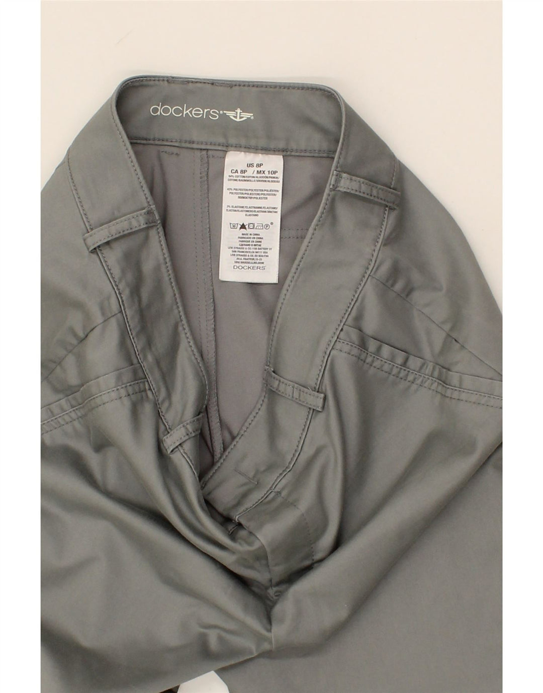 DOCKERS Womens Bermuda Shorts US 8 Medium W30 Grey Polyester Vintage Dockers and Second-Hand Dockers from Messina Hembry 