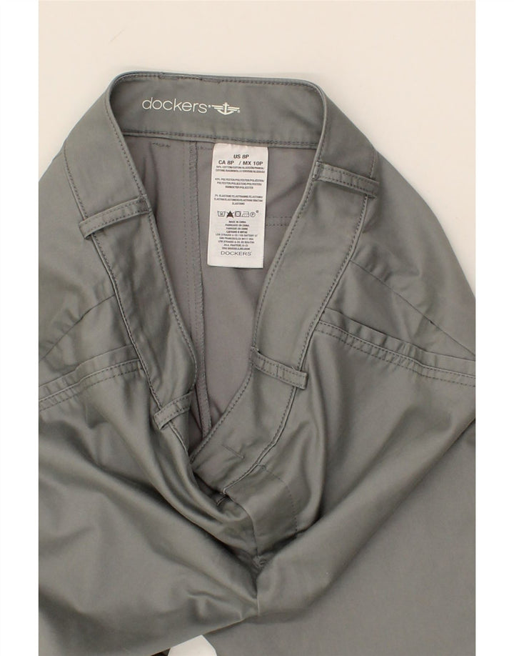 DOCKERS Womens Bermuda Shorts US 8 Medium W30 Grey Polyester Vintage Dockers and Second-Hand Dockers from Messina Hembry 