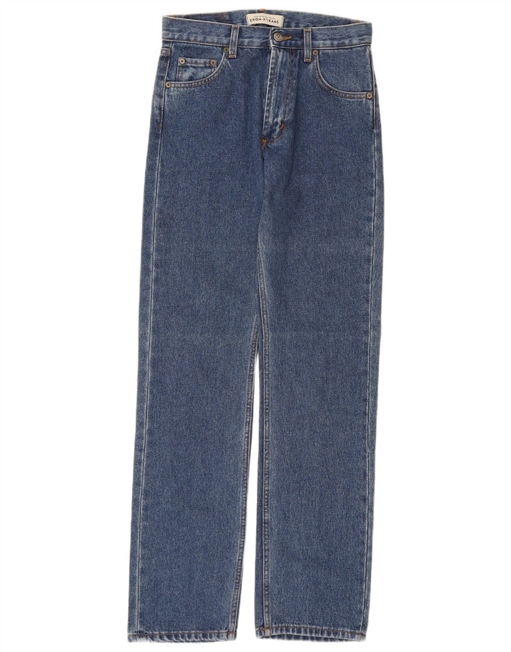 CRON-X Womens Straight Jeans W28 L32 Blue Cotton