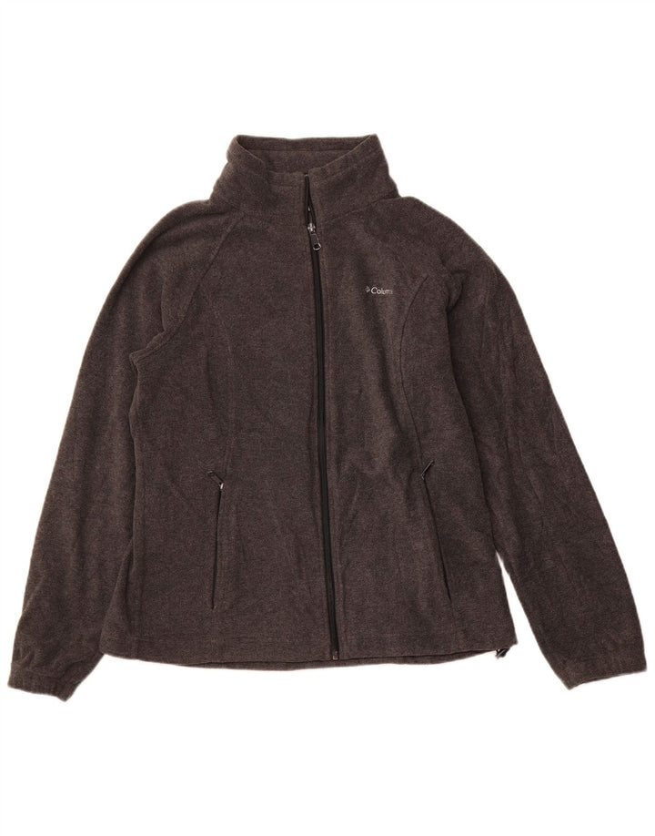 Giacca in pile da donna Columbia UK 16 grande poliestere grigio