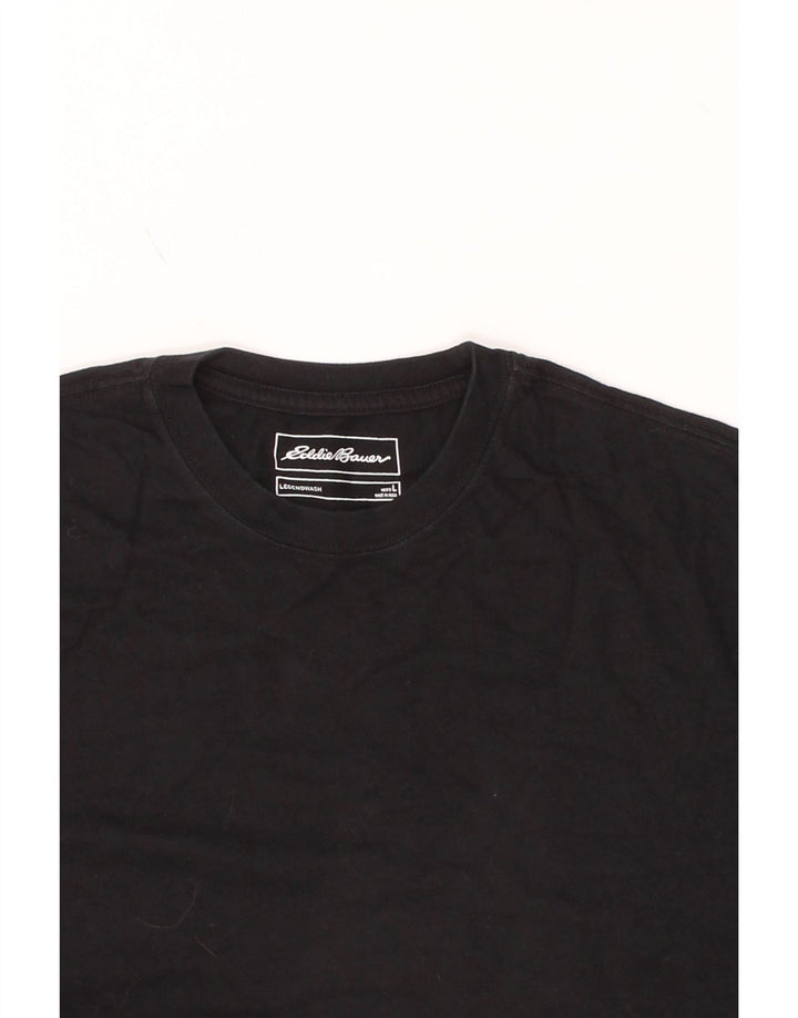 EDDIE BAUER Mens T-Shirt Top Large Black Cotton Vintage Eddie Bauer and Second-Hand Eddie Bauer from Messina Hembry 