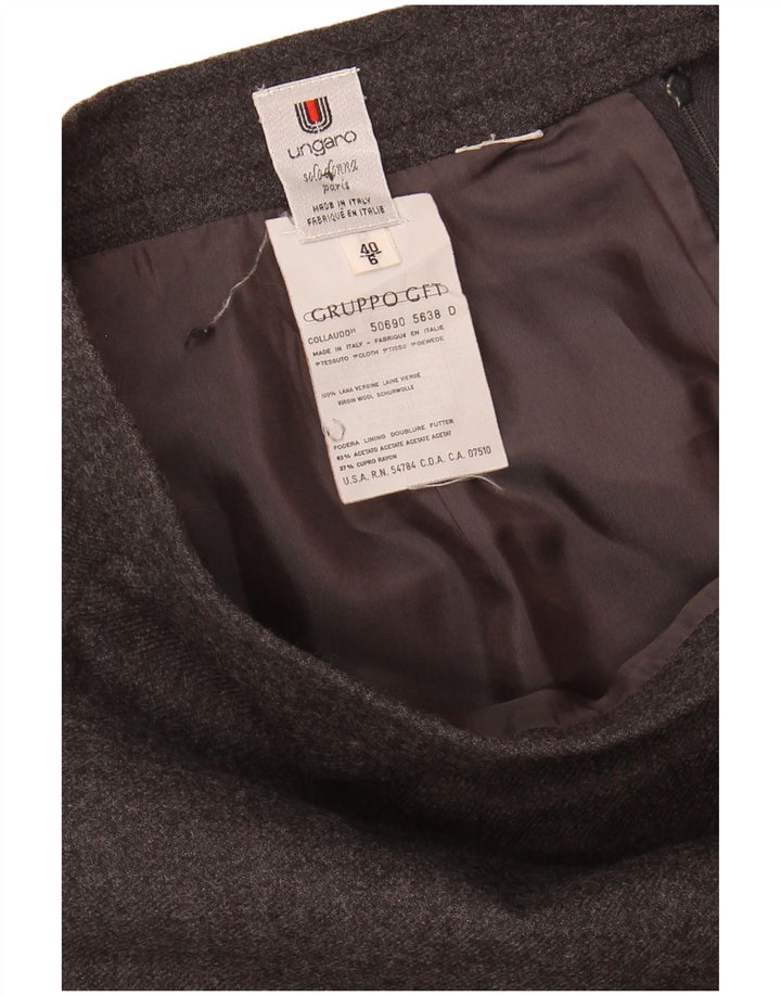 UNGARO Womens Straight Skirt IT 40 Small W26  Grey Cupro