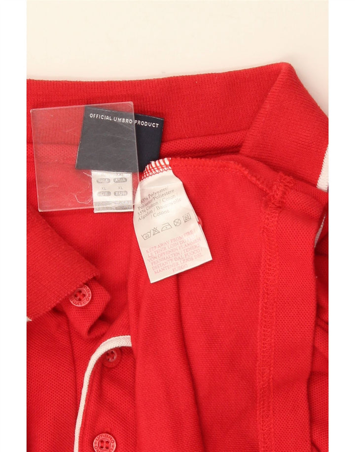 UMBRO Mens Polo Shirt XL Red Cotton