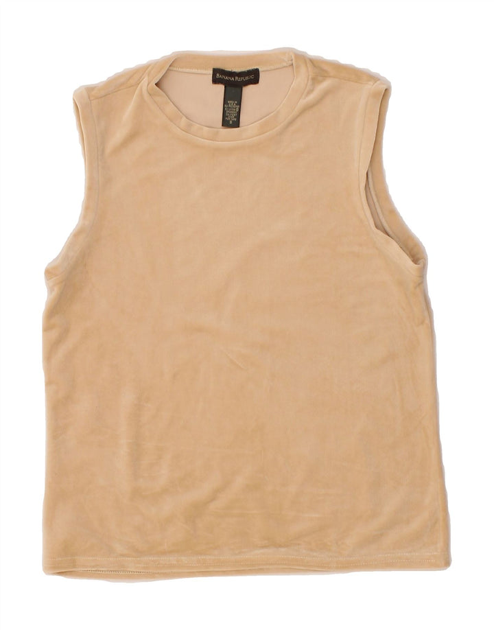 BANANA REPUBLIC Womens Vest Top UK 10 Small Beige Polyester Vintage Banana Republic and Second-Hand Banana Republic from Messina Hembry 