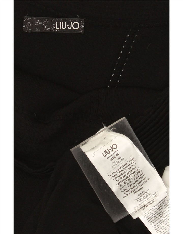 Liu Jo Womens Off Shoulder Dress IT 44 Medium Black Viscose