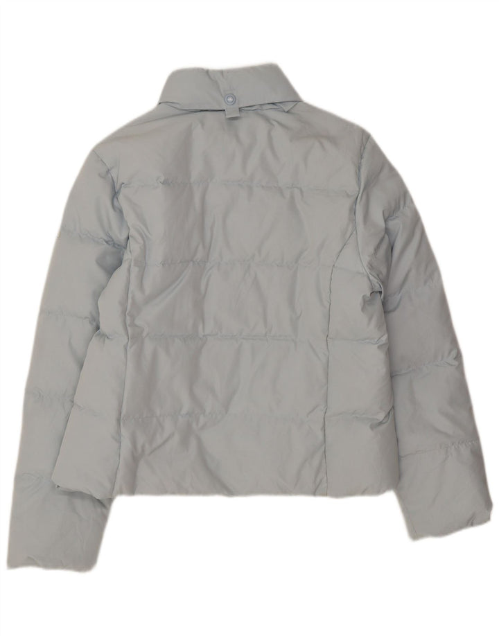 Champion Womens Hooded Padded Jacket UK 12 Medium Blue Polyester
