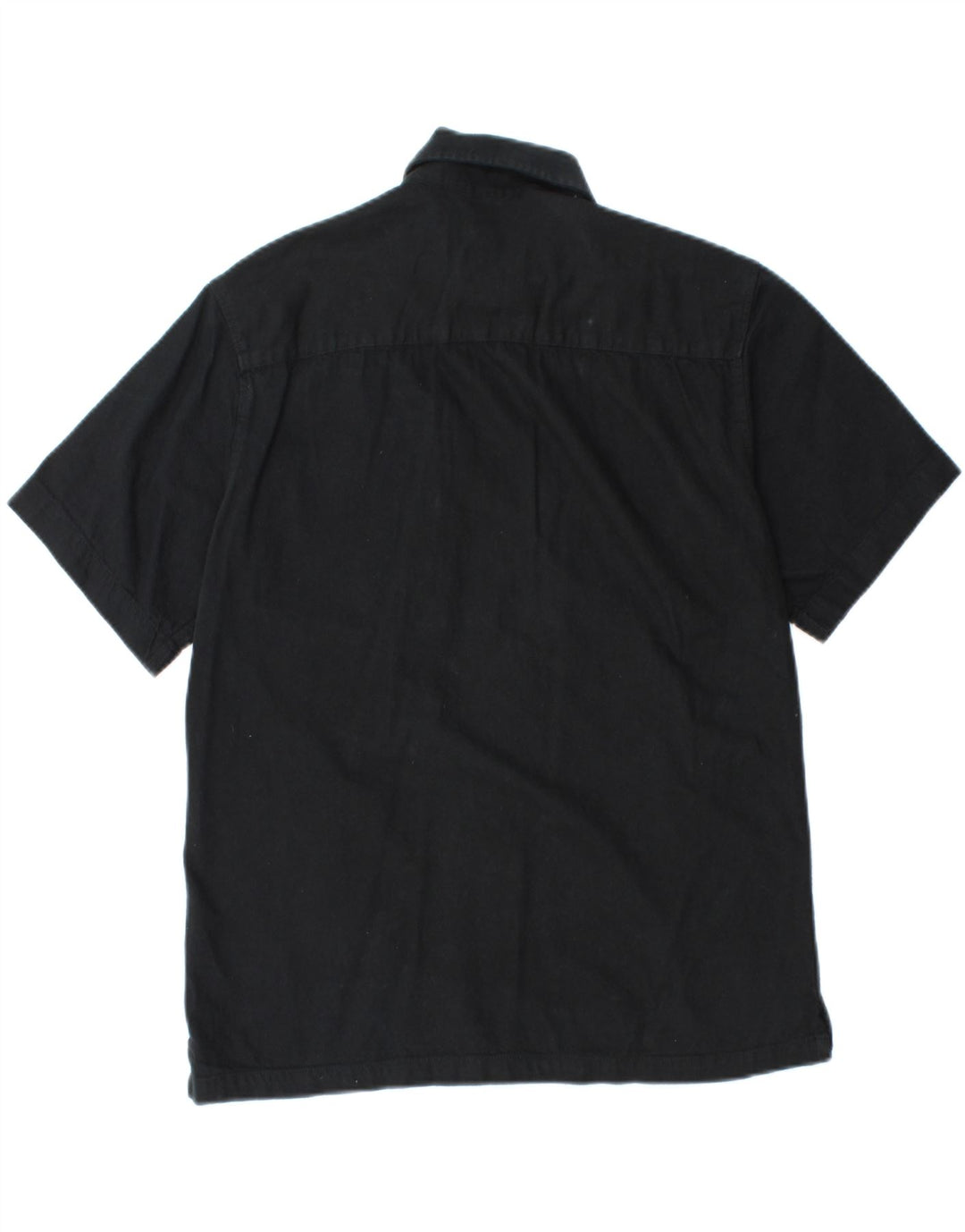 Jack & Jones Mens Regular Fit Short Sleeve Shirt Small Black Cotton