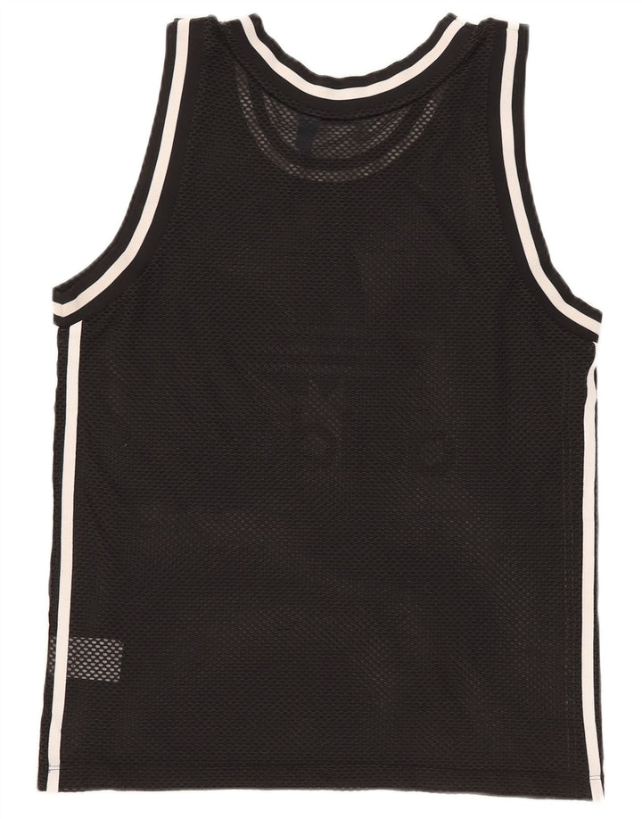 Adidas Damen Graphic Vest Top UK 12 Mittelschwarzes Polyester