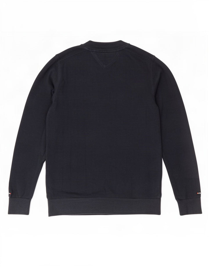 Tommy Hilfiger Mens Graphic Crew Neck Jumper Sweater Medium Navy Blue