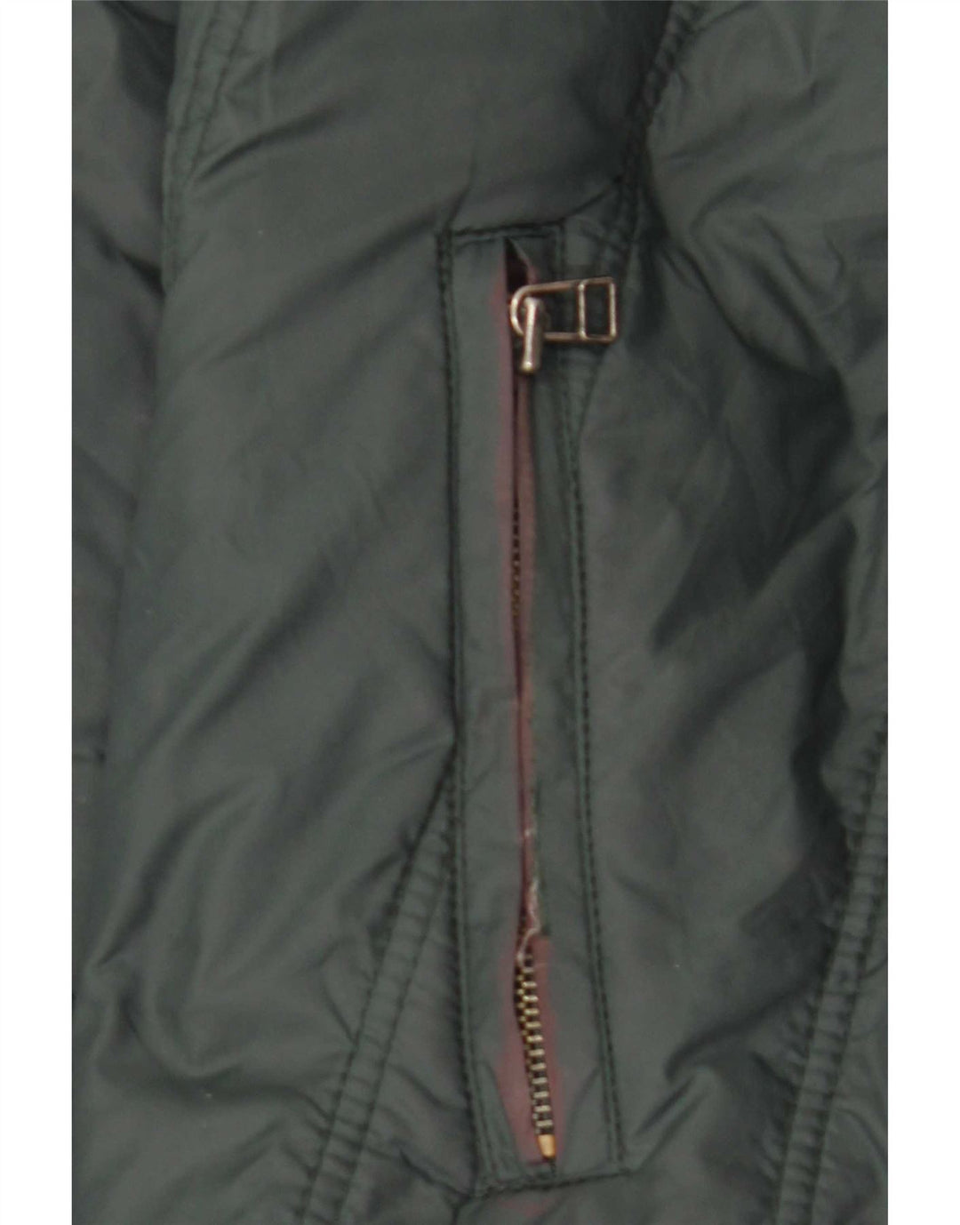 Zara Mens Padded Jacket UK 40 Large Green Nylon