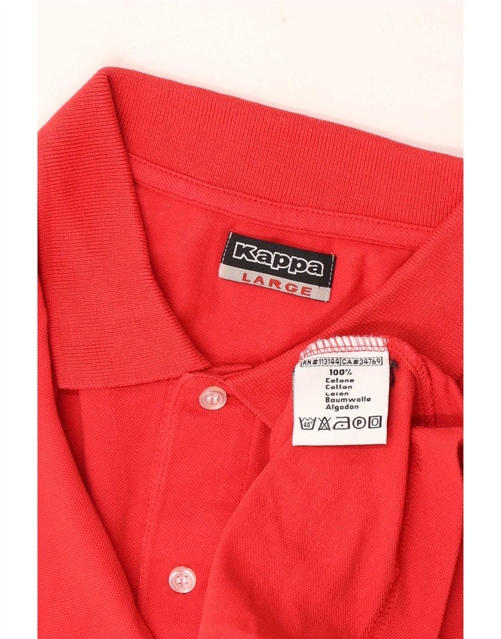 Polo Kappa Uomo Large Rossa In Cotone