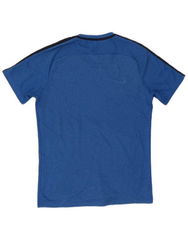 Nike Mens Dri Fit T-Shirt Top Medium Blue Colourblock Polyester