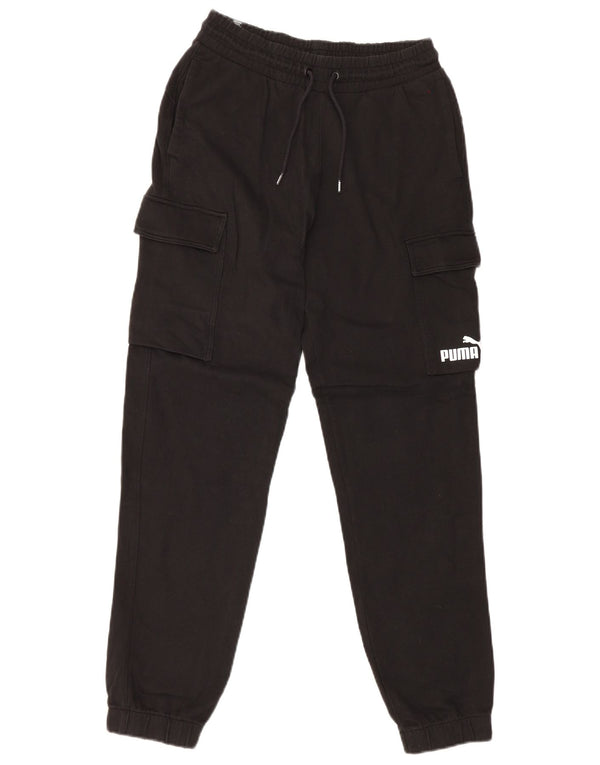 Puma Mens Cargo Tracksuit Trousers Joggers Small Black Cotton