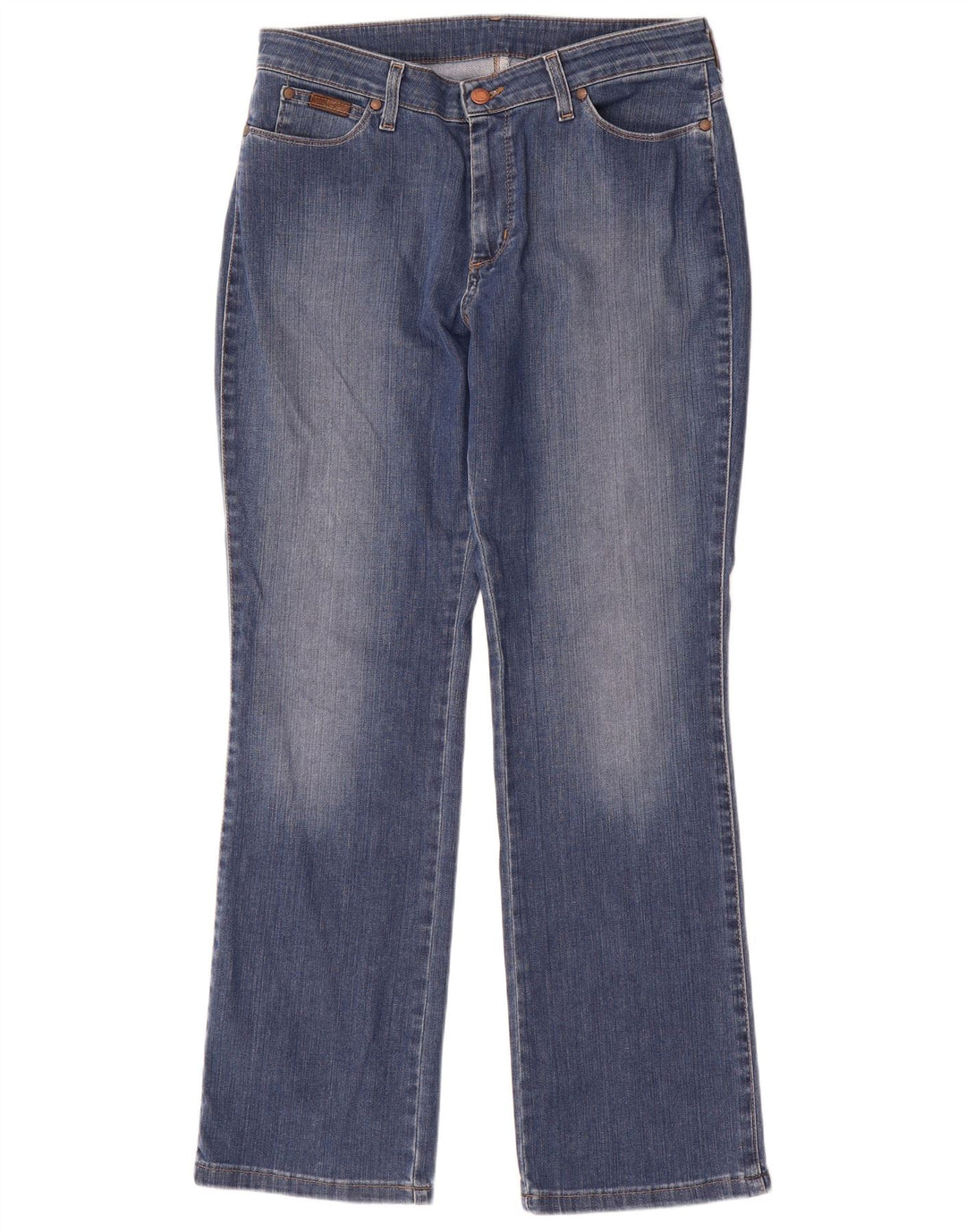 Wrangler Dame Curvy Bootcut Jeans W32 L30 Blå Bomuld