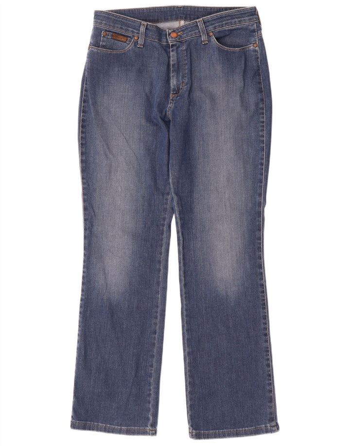 Wrangler Dame Curvy Bootcut Jeans W32 L30 Blå Bomuld